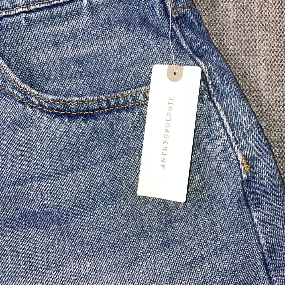 Anthropologie Pilcro Denim Shorts Women 27 Blue Casual Frayed Hem Forsythia Wash - Picture 4 of 11